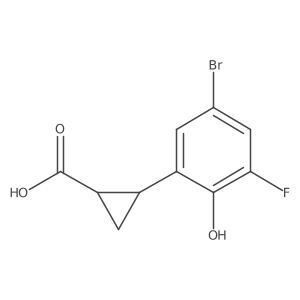 2-(5-Bromo-3-fluoro-2-hydroxyphenyl)cyclopropane-1-carboxylic acid Structure