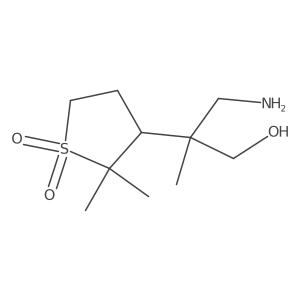 3-(1-Amino-3-hydroxy-2-methylpropan-2-yl)-2,2-dimethyl-1lambda6-thiolane-1,1-dione结构式