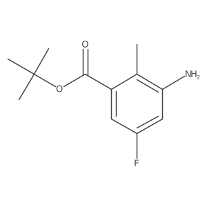 Tert-butyl 3-amino-5-fluoro-2-methylbenzoate结构式