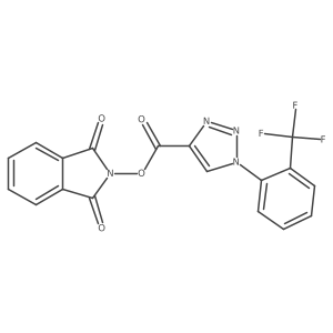 1,3-dioxo-2,3-dihydro-1H-isoindol-2-yl 1-[2-(trifluoromethyl)phenyl]-1H-1,2,3-triazole-4-carboxylate结构式