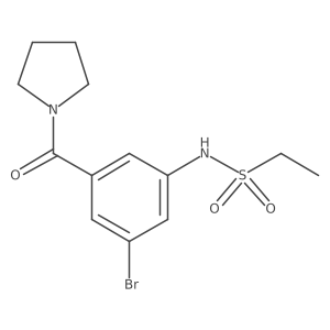 Ethanesulfonic acid [3-bromo-5-(pyrrolidine-1-carbonyl)-phenyl]-amide结构式