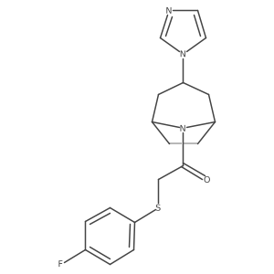 2-[(4-fluorophenyl)sulfanyl]-1-[3-(1H-imidazol-1-yl)-8-azabicyclo[3.2.1]octan-8-yl]ethan-1-one Structure