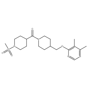 4-{[1-(1-Methanesulfonylpiperidine-4-carbonyl)piperidin-4-yl]methoxy}-5,6-dimethylpyrimidine结构式