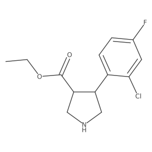 Ethyl 4-(2-chloro-4-fluorophenyl)pyrrolidine-3-carboxylate Structure
