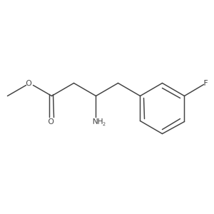 methyl (3S)-3-amino-4-(3-fluorophenyl)butanoate结构式