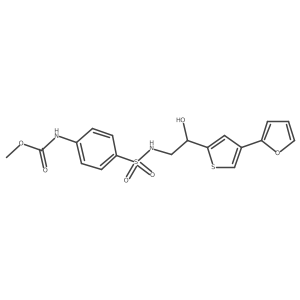 methyl N-[4-({2-[4-(furan-2-yl)thiophen-2-yl]-2-hydroxyethyl}sulfamoyl)phenyl]carbamate结构式