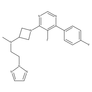 1-[5-Fluoro-6-(4-fluorophenyl)pyrimidin-4-yl]-N-methyl-N-[2-(triazol-2-yl)ethyl]azetidin-3-amine Structure