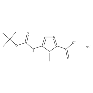 sodium 5-{[(tert-butoxy)carbonyl]amino}-1-methyl-1H-imidazole-2-carboxylate Structure