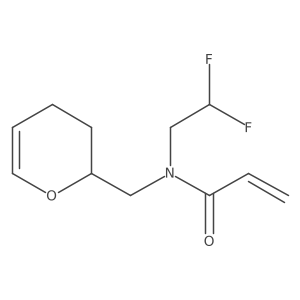 N-(2,2-difluoroethyl)-N-[(3,4-dihydro-2H-pyran-2-yl)methyl]prop-2-enamide结构式