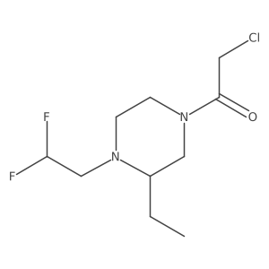 2-Chloro-1-[4-(2,2-difluoroethyl)-3-ethylpiperazin-1-yl]ethanone Structure
