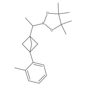 4,4,5,5-tetramethyl-2-[(1R)-1-[3-(o-tolyl)-1-bicyclo[1.1.1]pentanyl]ethyl]-1,3,2-dioxaborolane Structure