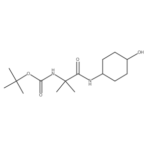 tert-butyl N-{1-[(4-hydroxycyclohexyl)carbamoyl]-1-methylethyl}carbamate Structure