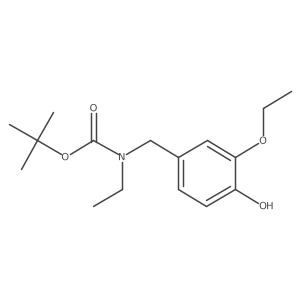 tert-butyl N-[(3-ethoxy-4-hydroxyphenyl)methyl]-N-ethylcarbamate Structure