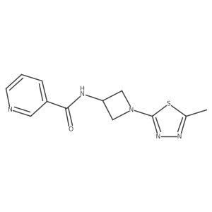 N-[1-(5-Methyl-1,3,4-thiadiazol-2-yl)azetidin-3-yl]pyridine-3-carboxamide Structure