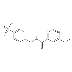6-ethyl-N-[(4-sulfamoylphenyl)methyl]pyrimidine-4-carboxamide Structure