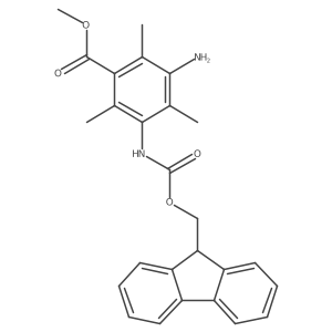 methyl 3-amino-5-({[(9H-fluoren-9-yl)methoxy]carbonyl}amino)-2,4,6-trimethylbenzoate结构式