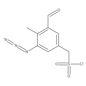(3-Azido-5-formyl-4-methylphenyl)methanesulfonyl chloride结构式
