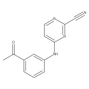 4-[(3-Acetylphenyl)amino]pyrimidine-2-carbonitrile结构式