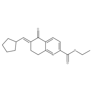 Ethyl 6-(cyclopentylmethylene)-5,6,7,8-tetrahydro-5-oxo-2-quinolinecarboxylate结构式
