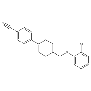 6-(4-{[(3-Chloropyridin-4-yl)oxy]methyl}piperidin-1-yl)pyridine-3-carbonitrile结构式