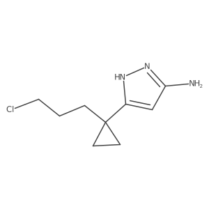 5-[1-(3-chloropropyl)cyclopropyl]-1H-Pyrazol-3-amine Structure