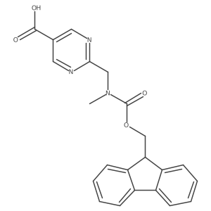 2-[({[(9H-fluoren-9-yl)methoxy]carbonyl}(methyl)amino)methyl]pyrimidine-5-carboxylic acid Structure
