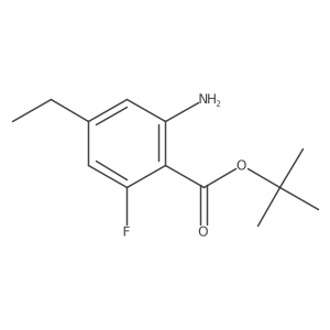 Tert-butyl 2-amino-4-ethyl-6-fluorobenzoate结构式
