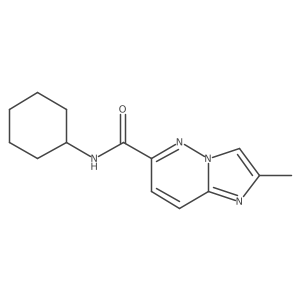 N-cyclohexyl-2-methylimidazo[1,2-b]pyridazine-6-carboxamide结构式