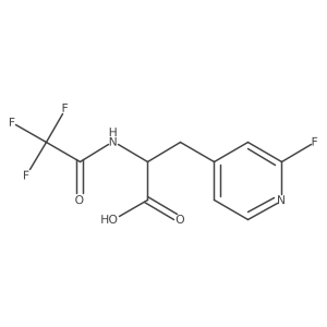 (2S)-3-(2-fluoropyridin-4-yl)-2-(2,2,2-trifluoroacetamido)propanoic acid结构式