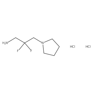 2,2-Difluoro-3-(pyrrolidin-1-yl)propan-1-amine dihydrochloride结构式