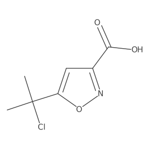 5-(2-Chloropropan-2-yl)-1,2-oxazole-3-carboxylic acid结构式