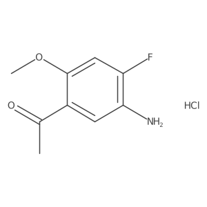 1-(5-Amino-4-fluoro-2-methoxyphenyl)ethan-1-one hydrochloride结构式