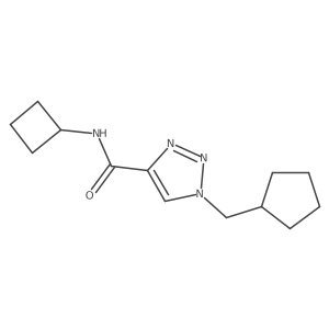 N-cyclobutyl-1-(cyclopentylmethyl)-1H-1,2,3-triazole-4-carboxamide结构式