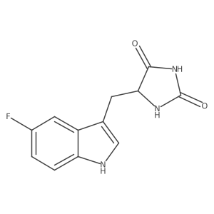 5-[(5-fluoro-1H-indol-3-yl)methyl]imidazolidine-2,4-dione Structure