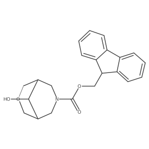 (9H-fluoren-9-yl)methyl (1R,5S)-9-hydroxy-3-oxa-7-azabicyclo[3.3.1]nonane-7-carboxylate结构式