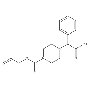 2-Phenyl-2-{4-[(prop-2-en-1-yloxy)carbonyl]piperazin-1-yl}acetic acid Structure