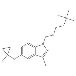 3-Iodo-5-(1-methylcyclopropoxy)-1-((2-(trimethylsilyl)ethoxy)methyl)-1H-indazole Structure