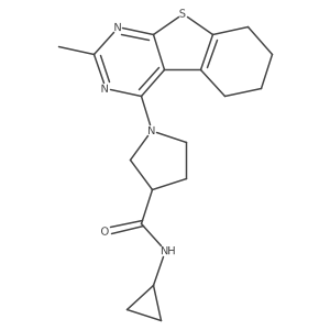 N-cyclopropyl-1-{5-methyl-8-thia-4,6-diazatricyclo[7.4.0.0^{2,7}]trideca-1(9),2,4,6-tetraen-3-yl}pyrrolidine-3-carboxamide Structure