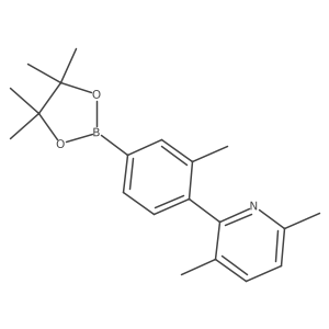 Pyridine, 3,6-dimethyl-2-[2-methyl-4-(4,4,5,5-tetramethyl-1,3,2-dioxaborolan-2-yl)phenyl]- Structure
