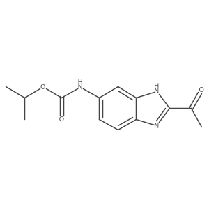 propan-2-yl N-(2-acetyl-3H-benzimidazol-5-yl)carbamate结构式