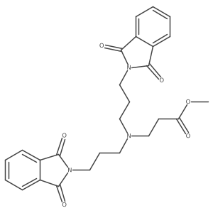 Methyl 3-(bis(3-(1,3-dioxoisoindolin-2-yl)propyl)amino)propanoate结构式