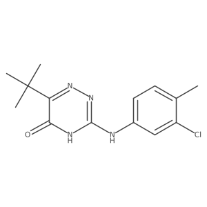 6-(tert-butyl)-3-((3-chloro-4-methylphenyl)amino)-1,2,4-triazin-5(4H)-one Structure