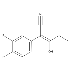 3,4-Difluoro-I+/--(1-hydroxypropylidene)benzeneacetonitrile Structure