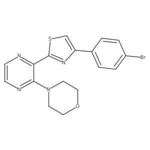 4-[3-[4-(4-Bromophenyl)-2-thiazolyl]-2-pyrazinyl]morpholine结构式