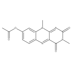 8-(Acetyloxy)-3,10-dimethylbenzo[g]pteridine-2,4(3H,10H)-dione Structure