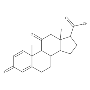 10,13-Dimethyl-3,11-dioxo-6,7,8,9,10,11,12,13,14,15,16,17-dodecahydro-3H-cyclopenta[a]phenanthrene-17-carboxylic acid结构式