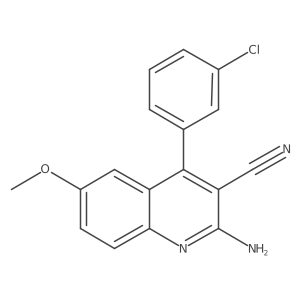 3-Quinolinecarbonitrile,2-amino-4-(3-chlorophenyl)-6-methoxy-结构式