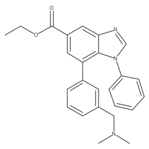 5-Ethoxycarbonyl-7-(3-((dimethylamino)methyl)phenyl)-1-phenylbenzimidazole Structure