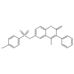 4-methyl-2-oxo-3-phenyl-2H-chromen-6-yl 4-chlorobenzenesulfonate结构式