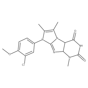6-(3-Chloro-4-methoxyphenyl)-4,7,8-trimethyl-4a,9a-dihydropurino[7,8-a]imidazole-1,3-dione Structure